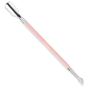 Removedor de Cutículas de Color Rosa, Limpiador de Uñas Profesional de Acero Inoxidable, Empujador y Cortador de Cutículas de Doble Punta, Cuidado de las Cutículas - Product Image 1