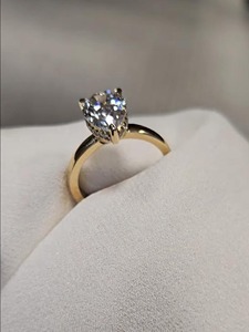 2 Carat Pear Moissanite Engagement <b>Ring</b> 925 Silver Halo <b>Ring</b> with Real Diamond Accents Elegant Bridal Statement <b>Fine</b> Jewelry - Product Image 4