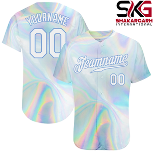 เสื้อเบสบอลวันเซนต์แพทริคแบบกำหนดเอง สีขาว-เขียวเคลลี่ พิมพ์ลายดิจิทัล โพลีเอสเตอร์ 100% ระบายอากาศได้ดี แห้งเร็ว พร้อมชื่อทีมและหมายเลข - Product Image 6