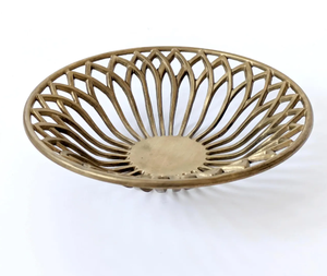 Bol à fruits de luxe en aluminium moulé, idéal pour mariage, Diwali, facile à transporter, présentoir de comptoir, centre de table, décoration intérieure - Product Image 1