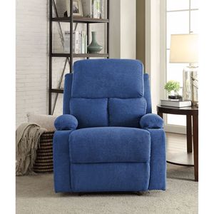 Poltrona blu con portabicchieri comodi posti a sedere con comodo accessorio - Product Image 2