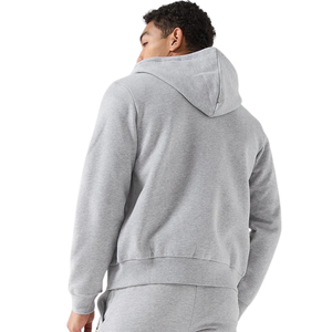 Ensemble de survêtement polaire pour homme avec cordon de serrage, poche kangourou, pantalon à revers et bordure côtelée, coupe décontractée, style sportswear urbain minimaliste, tenue OEM - Product Image 4