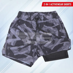 <b>Men</b> Quick Dry Printed Camouflage Board Shorts Drawstring Waist Elastic Fit Casual Sport Short <b>Pants</b> <b>for</b> Gym <b>Running</b> Outdoor - Product Image 3