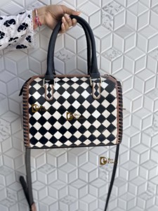 Luxury Designer Hand Tooled Carving Leather Speedy Handbag Gypsy <b>Boho</b> Checkers Pattern Western Stylish Women Shoulder <b>Bag</b> - Product Image 3