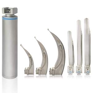 ชุดเครื่องมือส่องกล่องเสียงแบบไฟเบอร์ออปติก LED พรีเมียม BJO พร้อมใบมีดสแตนเลสแบบ Macintosh ได้รับการรับรองมาตรฐาน CE สำหรับการใช้งานทางการแพทย์ระดับมืออาชีพ - Product Image 1