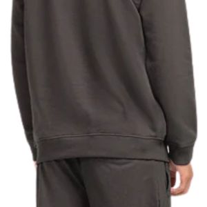 Sudadera con Capucha para Hombre, Corte Regular, Tela de Forro Polar Negra, Parche de Goma con Estampado Frontal en el Pecho, Ropa Casual Urbana, OEM ODM - Product Image 6