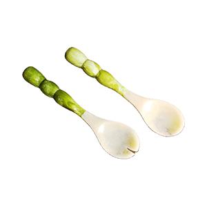 Ensemble de serveurs à salade en résine, couleur personnalisée, 11 pouces, écologique, passe au lave-vaisselle, outils à salade, cuisine à domicile, fabriqué en Inde - Product Image 1