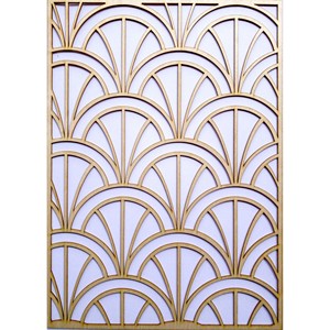 Art Deco Style Wall Shelf in Mango Wood - Wholesale from India - Product Image 2