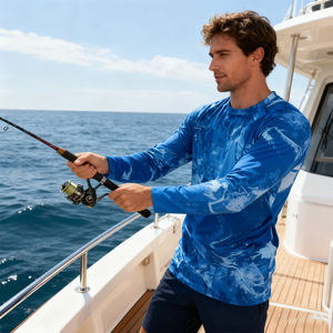 Camisas de Pesca de Manga Larga Impermeables con Protección Solar UPF 50, Protección UV, Secado Rápido, Logotipo Frontal con Impresión Digital, Ropa de Pesca - Product Image 2