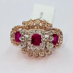 Bague en or 14 carats pour femme, diamant de laboratoire taille brillant 2,10 carats, certifié IGI, cadeau idéal pour mariage ou anniversaire, bijoux fins, vente chaude - Product Image 1