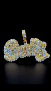 Berilz Cursive Letter Custom Hip Hop Designer Trendy Personalized <b>Silver</b> Iced Out Diamond Name <b>Pendant</b> <b>for</b> <b>Man</b> Party - Product Image 2