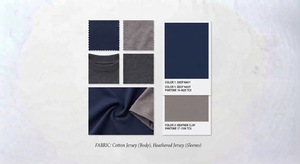Men's Navy <b>Blue</b> And Gray Raglan Sleeve O-Neck <b>T</b>-Shirt Regular Fit Quick Dry <b>t</b> Shirt For Man - Product Image 4