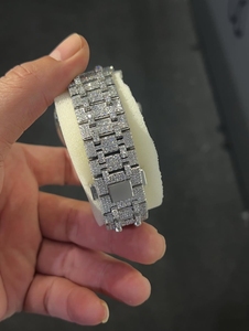 SHRILIKE JEWELS SD6 Custom Luxury Sport Iced Arabic Dial Stainless Steel Watch | VVS Clarity Lab Created Diamond Miyota Movemen - Product Image 4