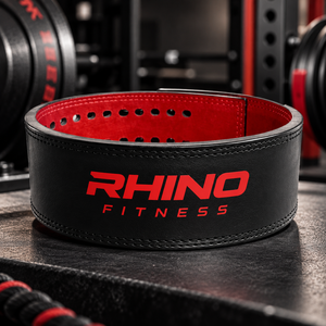 Cinturón de Levantamiento de Pesas Rhino Fitness de Neopreno Ajustable, Rojo, Envolvente, Soporte Duradero para Adultos, Todas las Temporadas - Product Image 1
