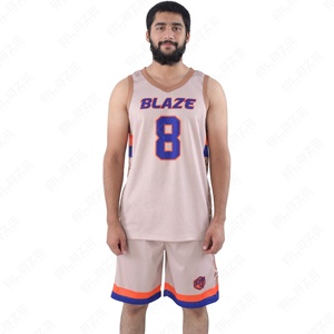 Blaze Fight Wear Basketball Uniforme Unisexe Adulte Haute Qualité Respirant Sportswear Basketball Shirt Summer Shorts Imprimé Logo - Product Image 1