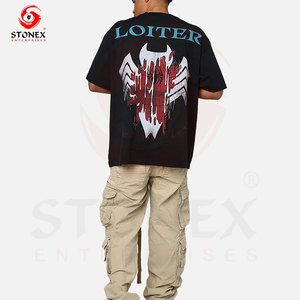 เสื้อยืดผู้ชายผ้าฝ้าย 100% ขายส่ง รับทำโลโก้ เสื้อยืดลายกราฟิกสตรีทแวร์สำหรับผู้ชาย มีดีไซน์และสีสันหลากหลาย - Product Image 6