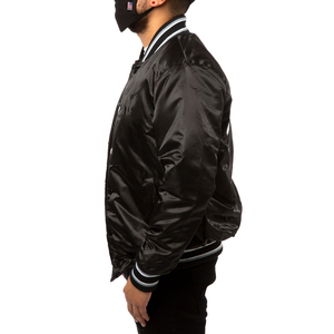 Wholesale OEM <b>Men</b> Satin <b>Jacket</b> Fashionable Shiny <b>Jacket</b> With Customized Logo Waist Available in Multiple Colors and Sizes - Product Image 2