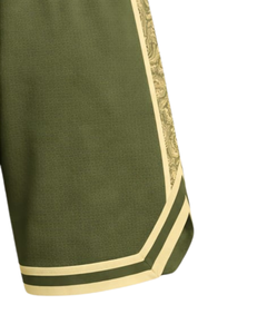 Pantalones Cortos de Baloncesto para Hombre en Verde Oliva y Caqui, Transpirables, de Secado Rápido, para Deportes, Gimnasio, Entrenamiento, Correr, Fabricante OEM Personalizado - Product Image 6