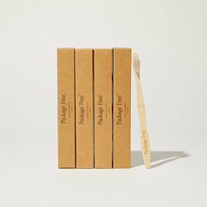 แปรงสีฟันไม้ไผ่อ่อนพร้อมด้ามจับออร์แกนิกปลอดภัยต่อสิ่งแวดล้อมและสุขภาพพลาสติกทางเลือกฟรีสำหรับบ้านสีเขียว-99 GD - Product Image 5