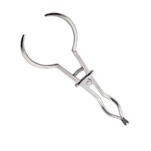 Pinzas de sujeción para dique de goma dental Kaamir Instruments, de acero inoxidable quirúrgico, color plateado, con agarre ergonómico, para uso dental. - Product Image 3