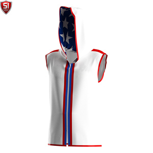 Al por mayor Bata de boxeo sin mangas con capucha para hombre, para entrenamiento de gimnasio y MMA, corte ajustado, talla XL, ropa deportiva con logotipo personalizado, de poliéster y algodón - Product Image 1