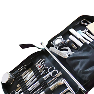 Kit d'instruments chirurgicaux manuels en acier inoxydable pour interventions chirurgicales mineures, comprenant pinces et ciseaux, haute qualité, usage hospitalier, prix abordable - Product Image 5
