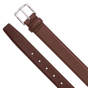 Ceinture en cuir de vachette de haute qualité pour hommes, avec boucle en alliage classique, décontractée, confortable, à sangle réglable, de style oversize - Product Image 1