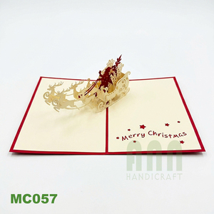 Tarjetas de Felicitación Navideñas Personalizadas en 3D con Diseño de Papá Noel, Impresión por Transferencia Térmica, Recuerdo, Tarjeta de Agradecimiento, Hecho en Vietnam - Product Image 1