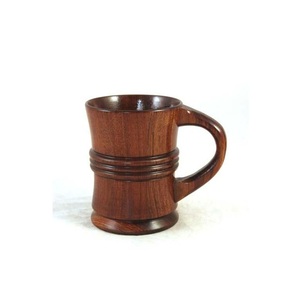 Eco Friendly Wooden Coffee Mug Handmade Solid Wood Mug Natural Finish Rustic Style Drinkware for Kitchen Dining - Product Image 1
