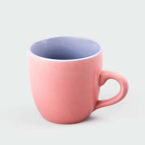 Luxe Pink Satin Ceramic Tea <b>Cup</b> <b>Set</b> of 6 Elegant Modern Design with Gold Handle 200ml Capacity for Espresso and Afternoon Tea - Product Image 5