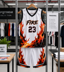 Ensemble d'uniformes de basketball personnalisés, vêtements d'équipe sur mesure avec impression par sublimation et tissu respirant - Product Image 5