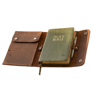 100% Genuine Leather Bible Cover Personalized Bible Case Custom Size Leather Bible <b>Sleeve</b> Bible Carrier Organizer - Product Image 1