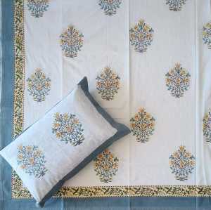 Sábana Plana King Size de Algodón Puro con Estampado Artesanal, 200 Hilos, Ecológica, Suave para la Piel, para Todas las Estaciones - Product Image 5