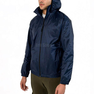 Chaqueta Cortavientos con Capucha para Hombre, Diseño Personalizado, Tejido Transpirable y Ecológico, Ligera, con Logotipo Frontal, para Adultos - Product Image 3