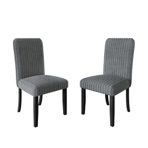 Grey Corduroy Contemporary Vietnam Dining Chair OEM Home Furniture for Dining Home Office Use Solid Hardwood Legs <b>Foam</b> <b>Cushion</b> - Product Image 2