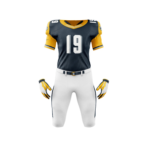 Maillots de football américain personnalisés de haute qualité, respirants, sublimés, à manches courtes, pour adultes, service OEM, 100% polyester, grandes tailles - Product Image 2