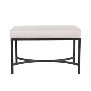 Modern Fabric Ottoman With Iron Frame And <b>Foam</b> Padding For Living Room Furniture - Product Image 1