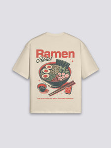 T-shirt Ramen Japonais Respirant en Coton Pur Lavable en Machine pour l'Été – Marque Tendance à Manches Courtes - Product Image 2