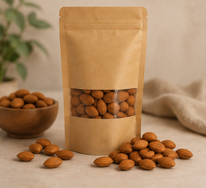 Reusable Food Storage Stand <b>up</b> PE Laminated Kraft Paper Zip <b>Pouch</b> with Custom Printed Brand for Organic Products Packaging - Product Image 6