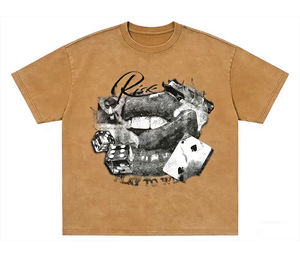 T-shirt Homme en Coton Oversize Style Hip Hop Streetwear, Coupe Boxy Personnalisée, Anti-Plis, Anti-Rétrécissement, Tricoté, Fabrication Sur Mesure - Product Image 1