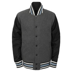 <b>Men's</b> Stylish High Street Sports Varsity <b>Jacket</b> Stand Collar Front Custom Logo <b>Long</b> Sleeves - Product Image 5