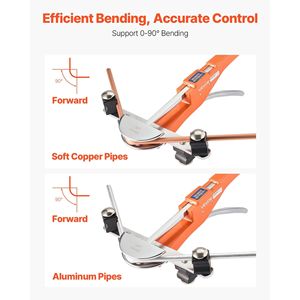 Kit Piegatubi Compatto da 7/8 Pollici con Funzione a Cricchetto, Matrici in Lega di Alluminio da 1/4, Utensile Manuale per Piegatura Tubi - Product Image 3