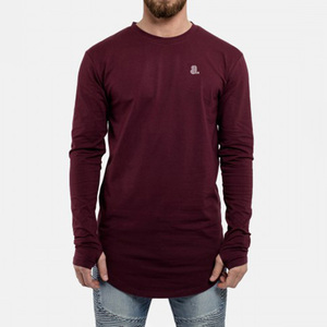 <b>Men's</b> Plus Size Long Sleeve Cotton Bamboo Fiber Nonwoven 220g Anti-shrink Quick Dry Breathable O-Neck Casual <b>T</b>-<b>Shirt</b> Front Blank - Product Image 1
