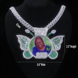 สร้อยคอจี้รูปภาพแบบดรอปชิปปิ้ง คุณภาพสูง เงินแท้ 925 ประดับเพชรโมอิสซาไนต์ - Product Image 5