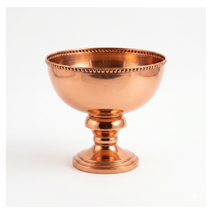 Trending Design <b>Top</b> Trend Dinner <b>Table</b> Brass Pedestal Bowl Handmade Metal Serving Dish <b>Decorative</b> Tableware for Food Display - Product Image 5