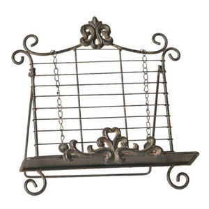 Nouveau support de livre en fer forgé décoratif, couleur marron, pour la décoration de la maison, du bureau ou du salon - Product Image 1