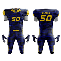 Ensemble d'uniformes de football américain personnalisés, meilleur prix, respirant, 100% polyester, uniformes de football pour hommes en twill