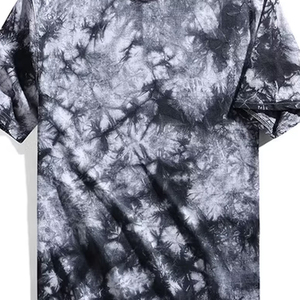 Best Quality Custom Logo Men's <b>Tie</b>-Dye Short Sleeve T-Shirt O-Neck Casual <b>Knitted</b> Regular Fit Patterned Black White 2026 - Product Image 6