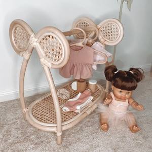 Accesorios para muñecas, soporte de exhibición de ropa de ratán tejido a mano, excelente precio, perchero para muñecas - Product Image 6