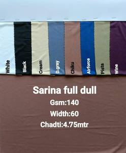 Tissu Popeline Sarina 100% Lin Teint Mat 60 GSM Largeur 58/60" Léger Tissé pour Vêtements et Usage Domestique En Stock - Product Image 3